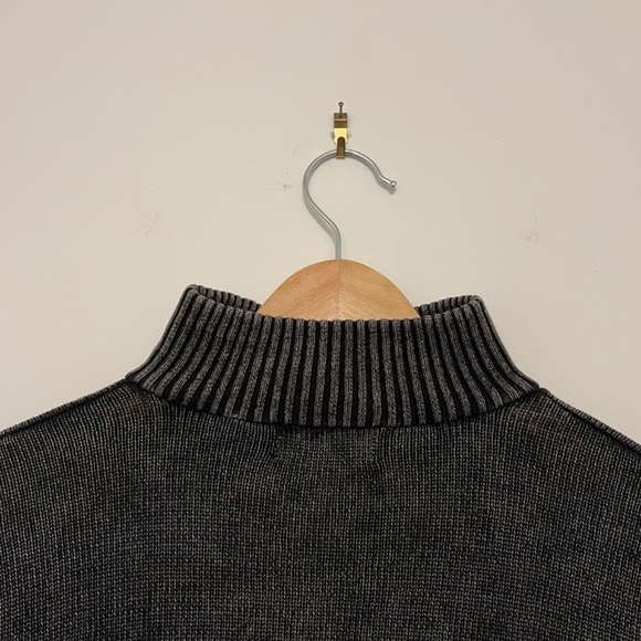 Woolrich Vintage Full Zip Sweater Grey Distressed - Picture 6 of 11